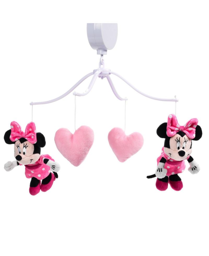 Lambs and Ivy Disney Baby Minnie Mouse Love Pink Musical Baby Crib Mobile Soother