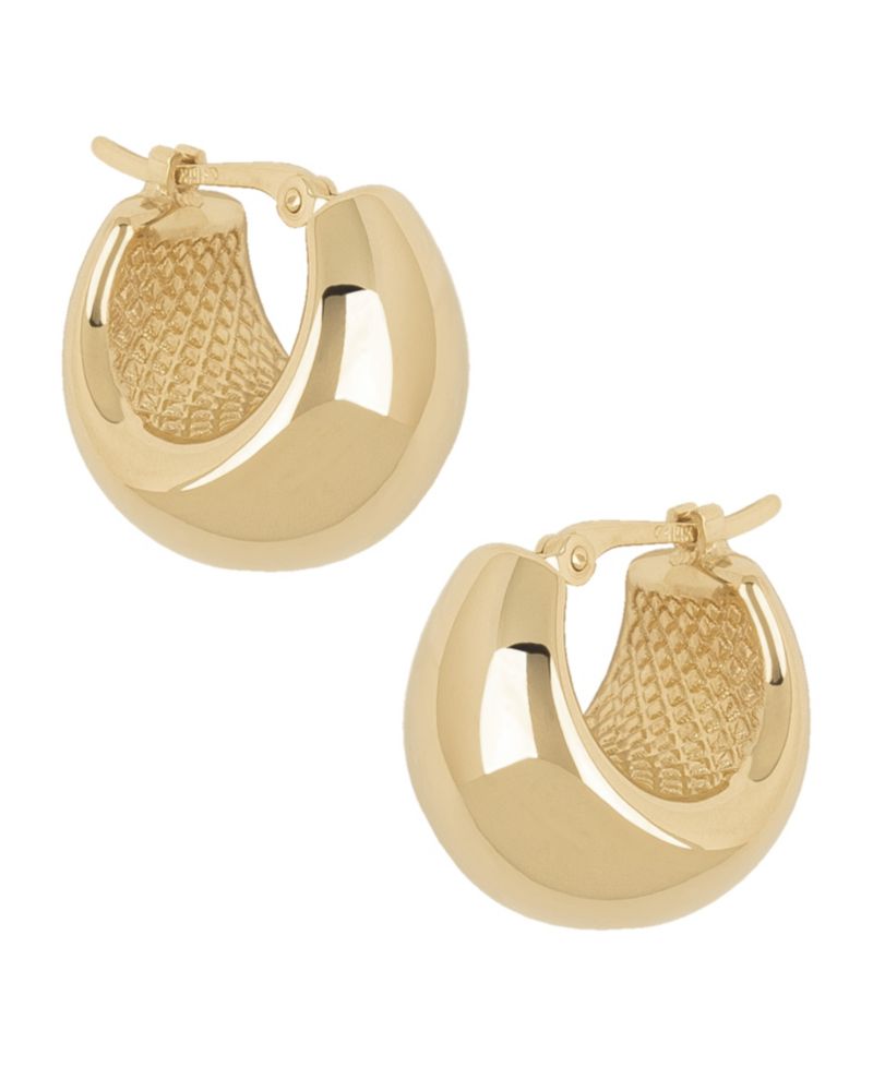 Bold Hoop Earrings in 14k Yellow Gold, White Gold, or Rose Gold