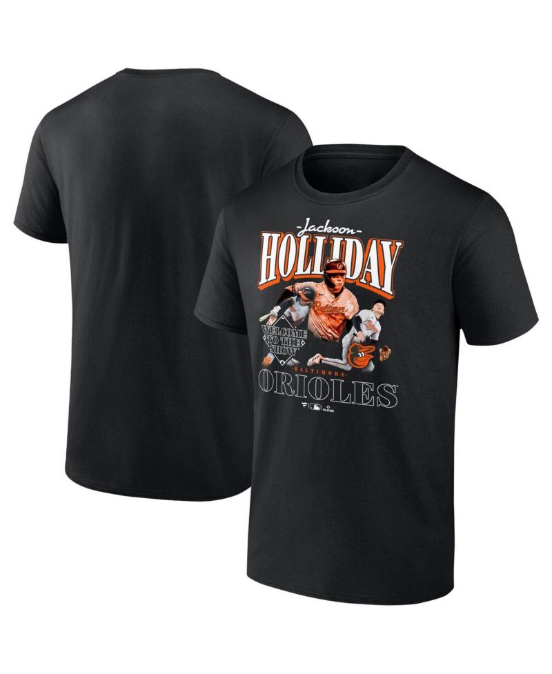 Men's Jackson Holliday Black Baltimore Orioles Welcome to the Show T-Shirt