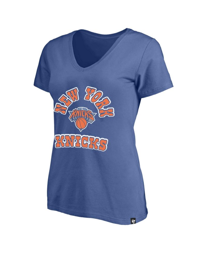 Women's Blue New York Knicks Plus Size Comeback V-Neck T-Shirt