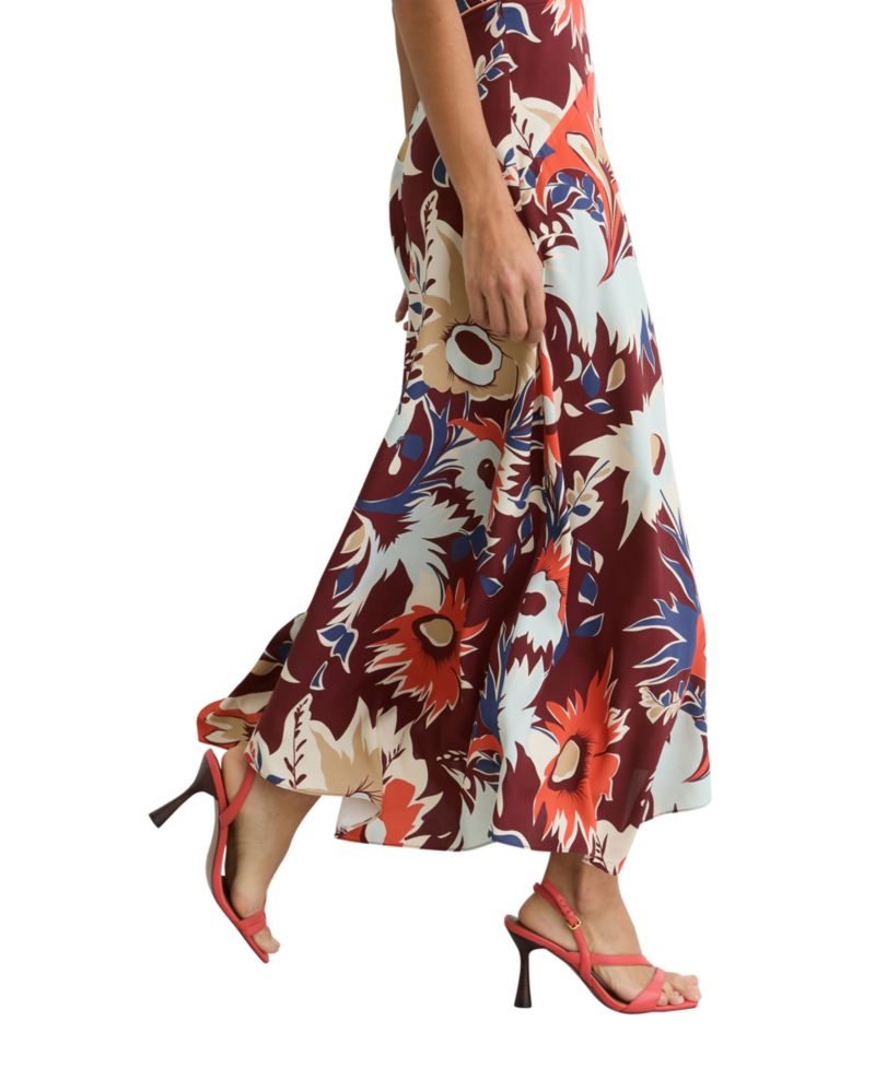 Women's Asha Floral-Print Cut-Out Midi Dress