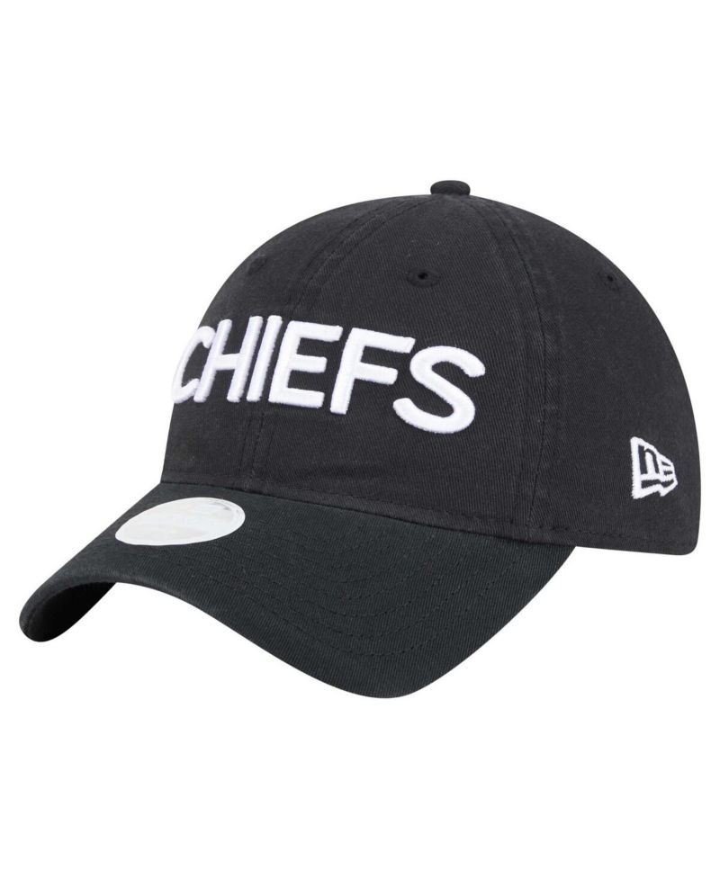 Women's Black Kansas City Chiefs Cece 9TWENTY Adjustable Hat