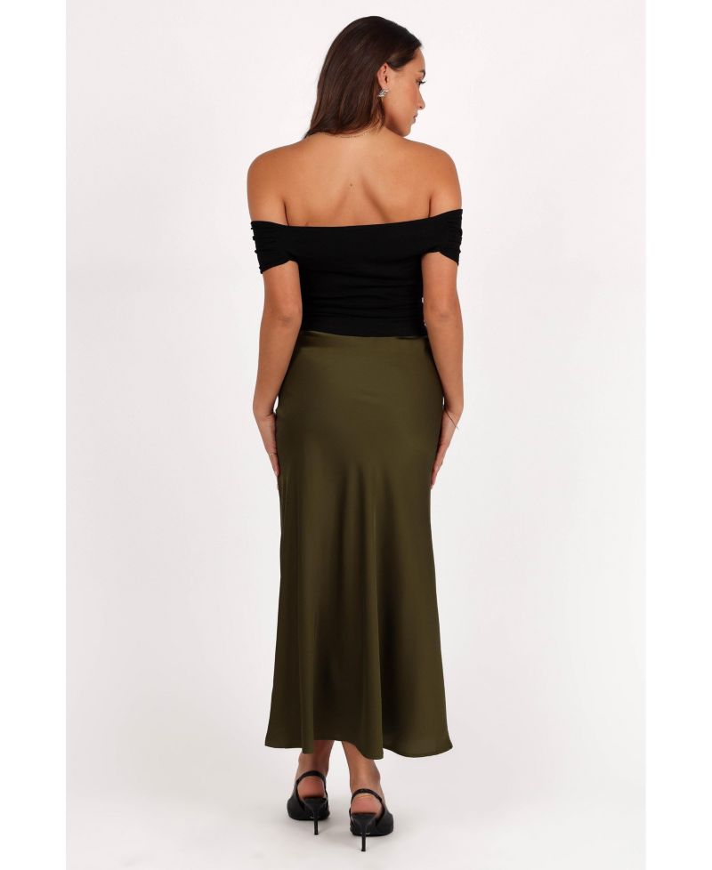 Women's Nellie Satin Midi Skirt