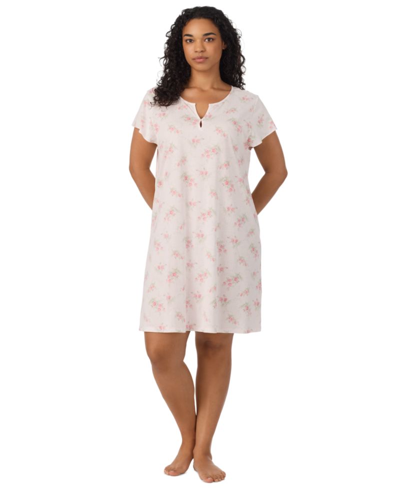 Women's Plus Size Flutter-Sleeve V-Neck Gown