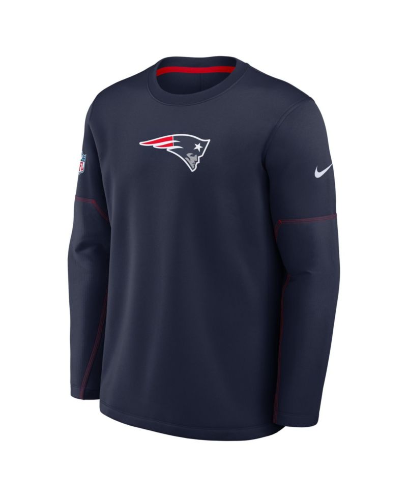 Men's New England Patriots Sideline Coaches Midweight Crewneck Sweatshirt