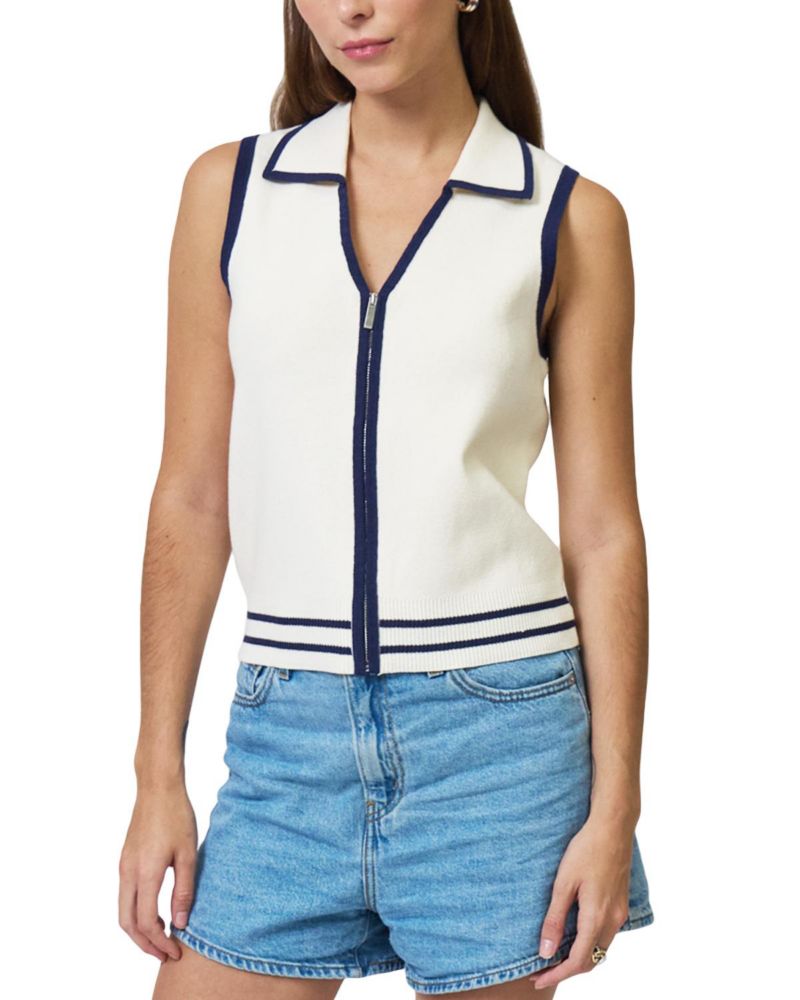 Women's Allie Sleeveless Collared Zip Up