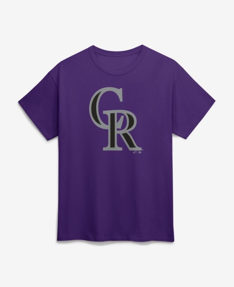 Men's Purple Colorado Rockies Official Logo T-Shirt