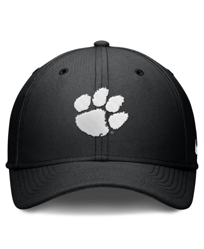 Men's Black Clemson Tigers Rise Swoosh Dri-FIT Flex Hat