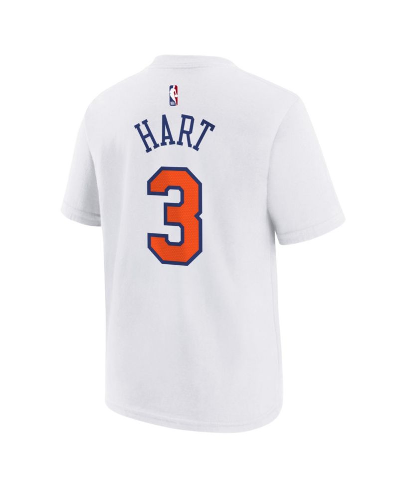 Big Boys and Girls Josh Hart White New York Knicks Association Name & Number T-Shirt
