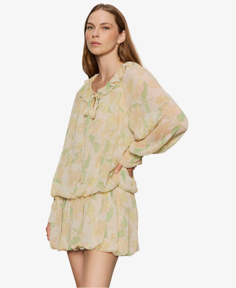 Women's Bubble Hem Tired Mini Dress