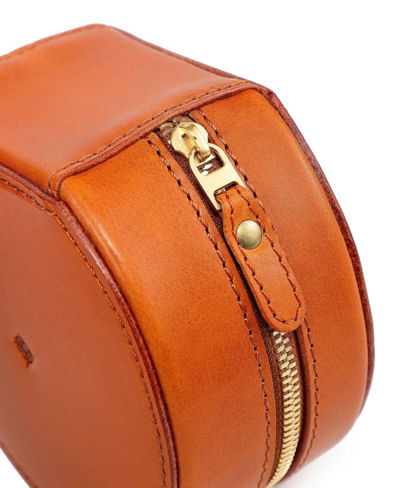Leather Jewelry Box - Round