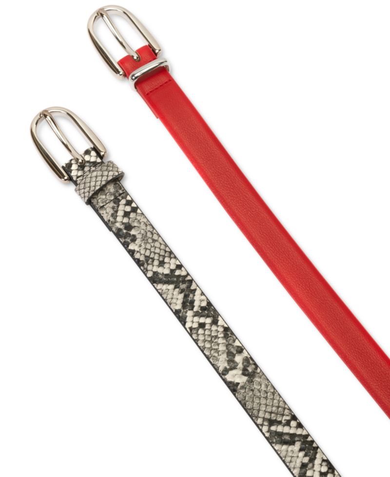 2-Pk Snake & Solid Belt