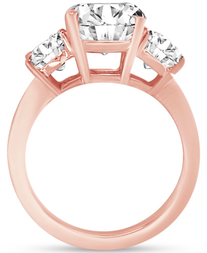 Certified Lab Grown Diamond Three Stone Engagement Ring (4 ct. t.w.) in 14k Gold