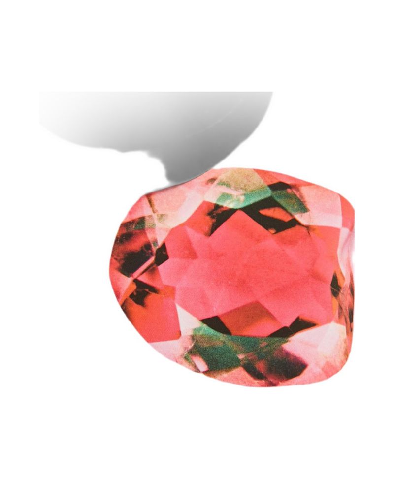 Women's Cheap And Chic Pink Printed Crepe Metal Ring Detail Top