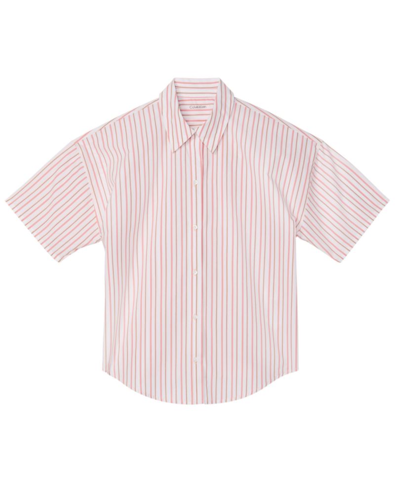 Women's Striped Short-Sleeve Pajama Shirt QS7652