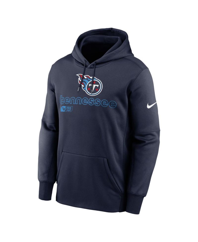 Men's Navy Tennessee Titans Performance Pullover Hoodie