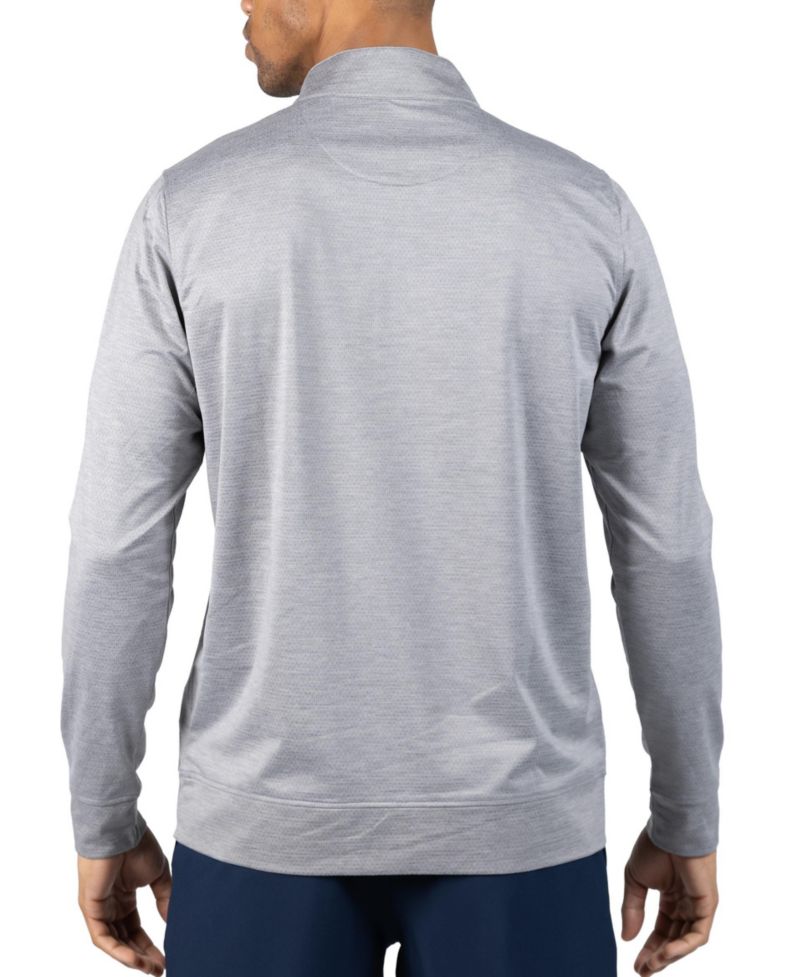 Men's Melange Mesh Performance QZip Sweaters