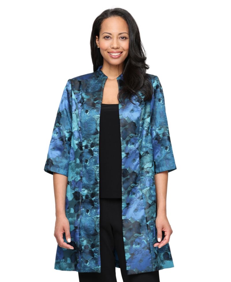 Petite Jacquard Scoop Neck Tank Top and Jacket, 2-Piece Set