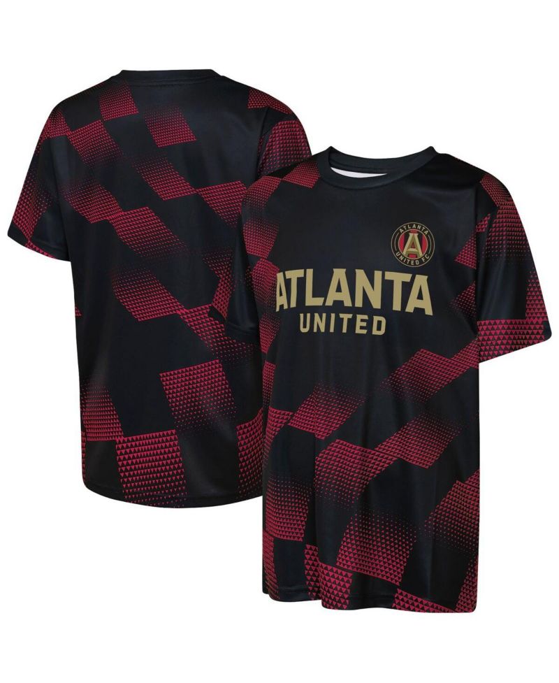 Big Boys and Girls Black Atlanta United FC Sheer Thrill T-Shirt