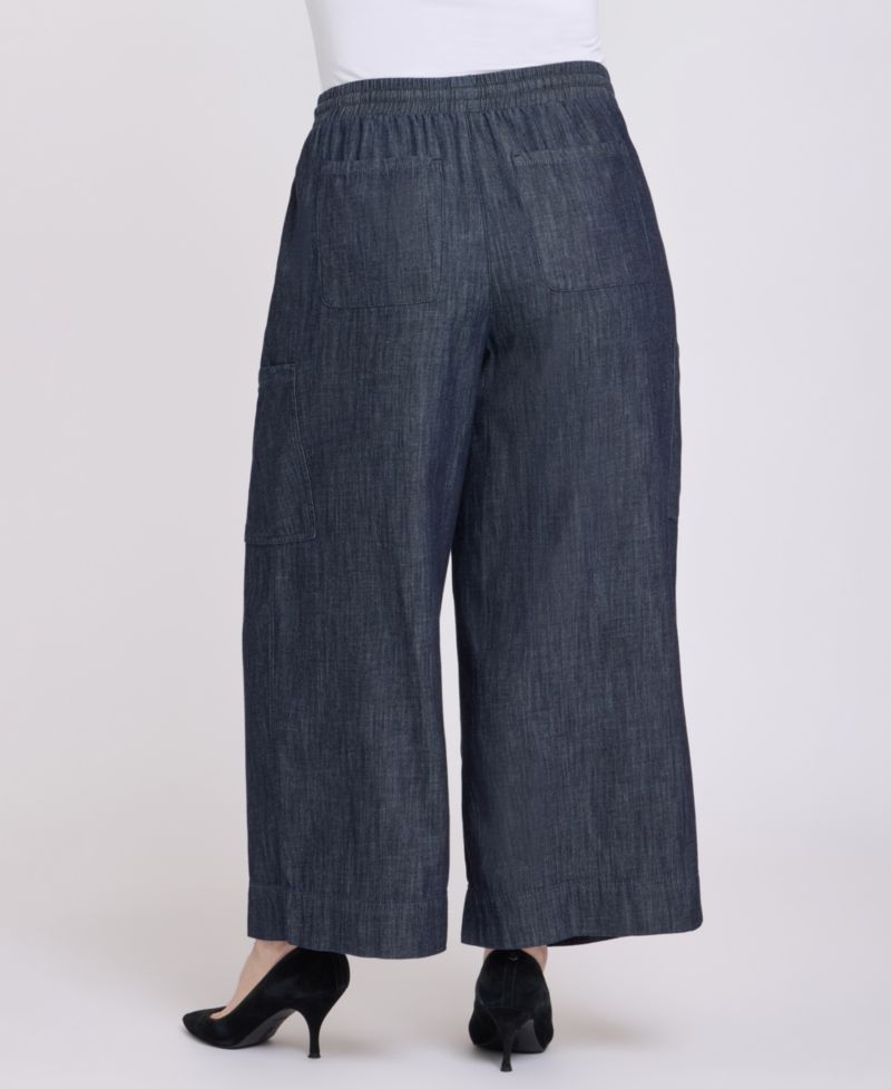 Plus Size Whitney Pull-On Cargo Crop Pants