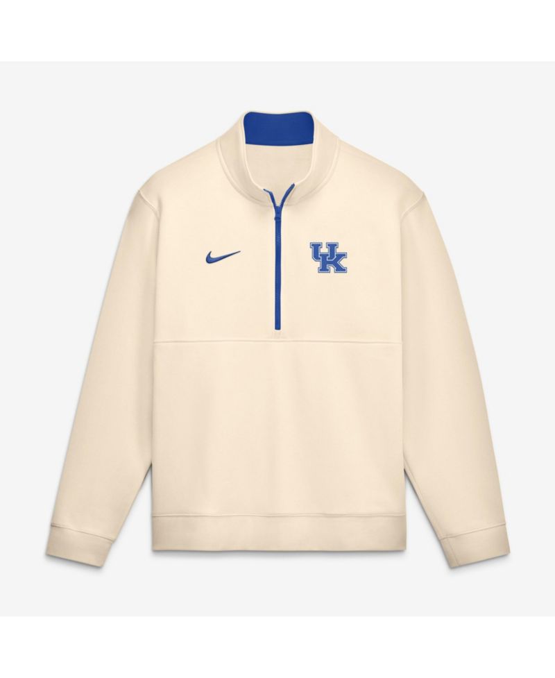 Men's Cream Kentucky Wildcats Primetime Club Fleece Half-zip Pullover