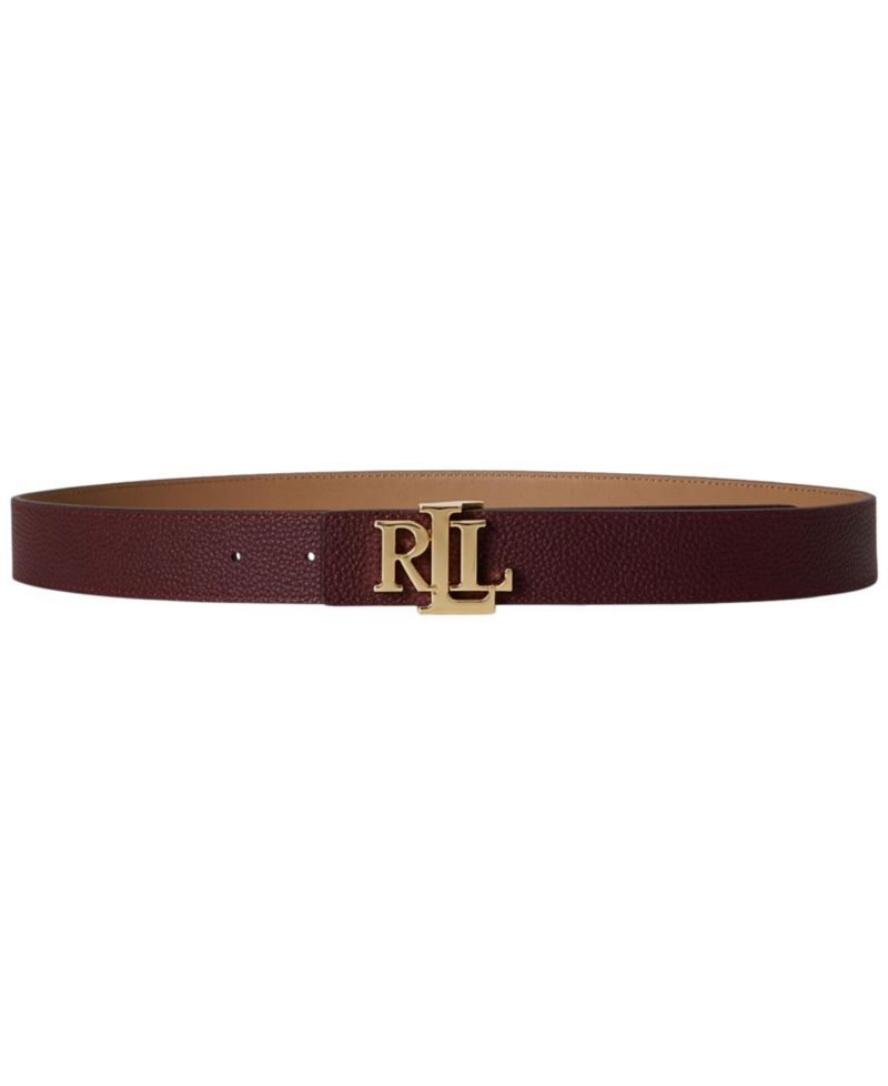 Reversible Pebbled Leather Buckle Belt