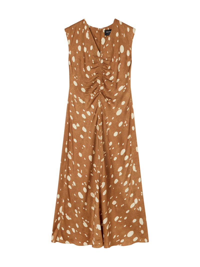 Women's Deer Spot Viscose Midi Dress