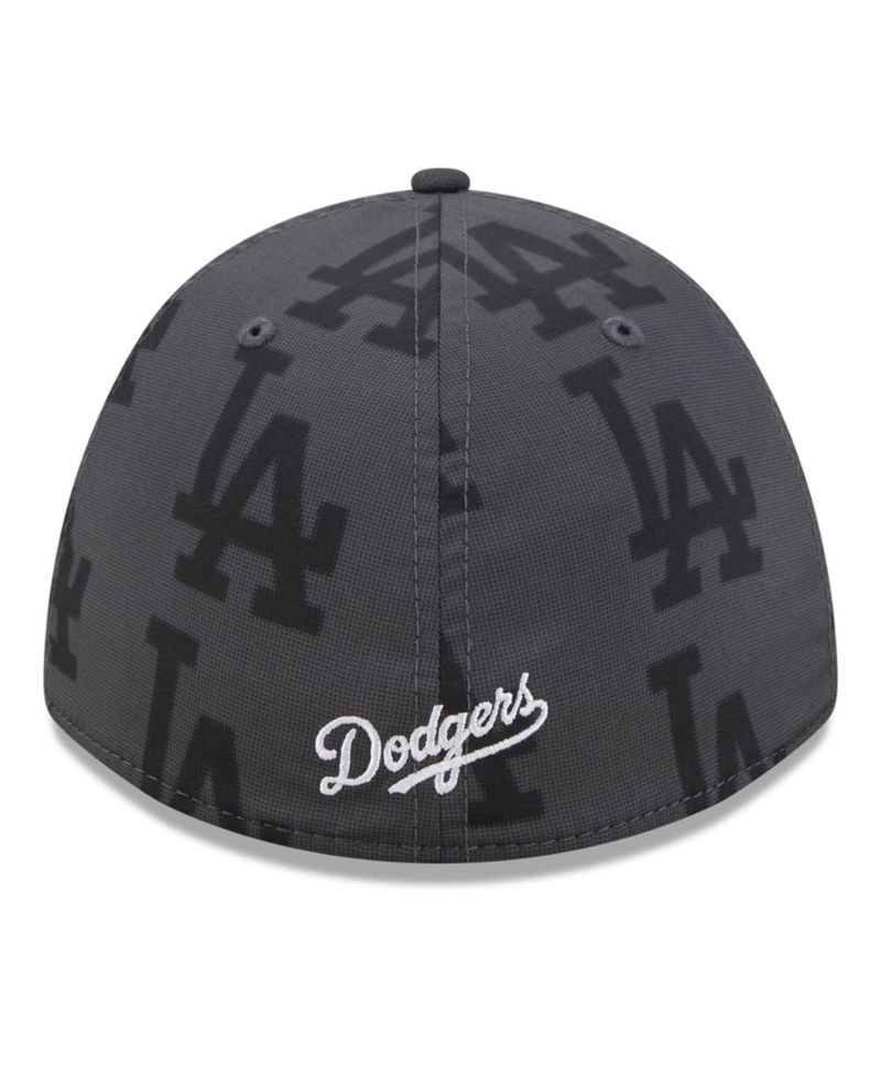 Men's Gray Los Angeles Dodgers Halftone 39THIRTY Flex Hat