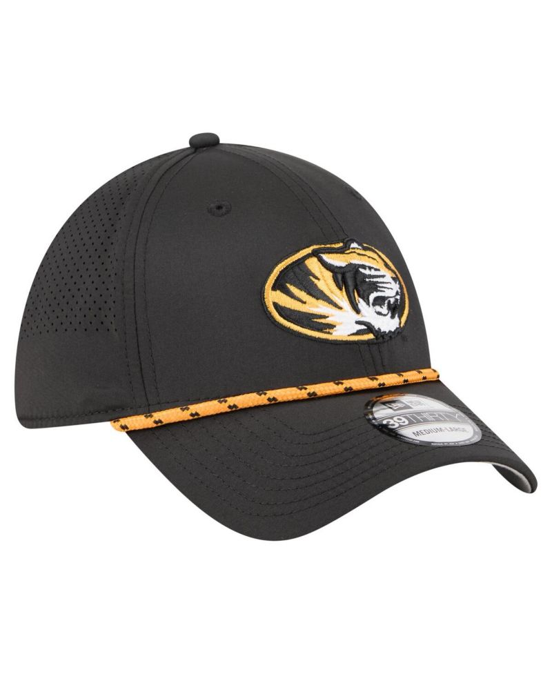 Men's Black Missouri Tigers Rope 39THIRTY Flex Hat
