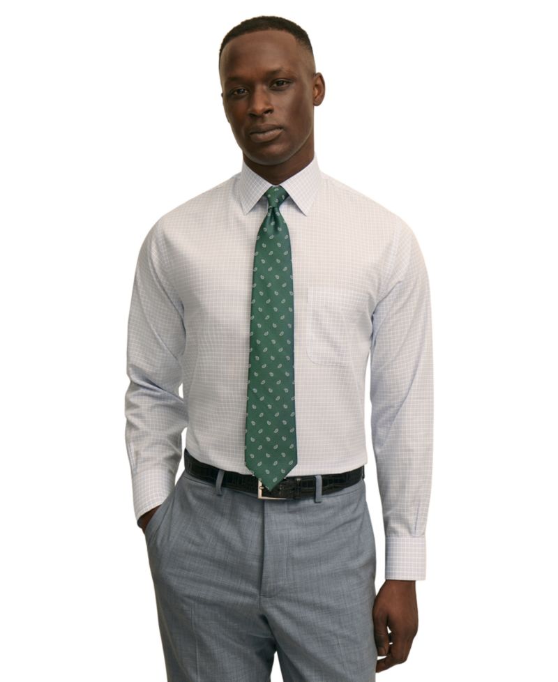 Men's Spread Collar Dress Shirt