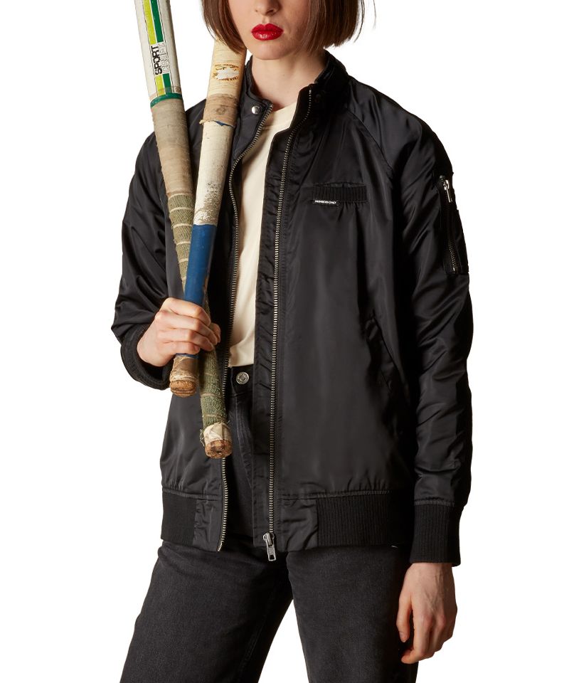 Women's Satin Bomber Jacket