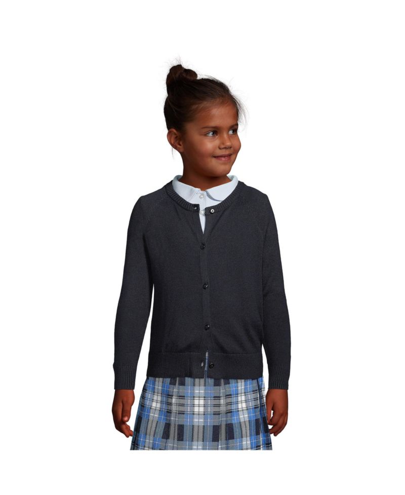 Child School Uniform Girls Cotton Modal Cardigan Sweater