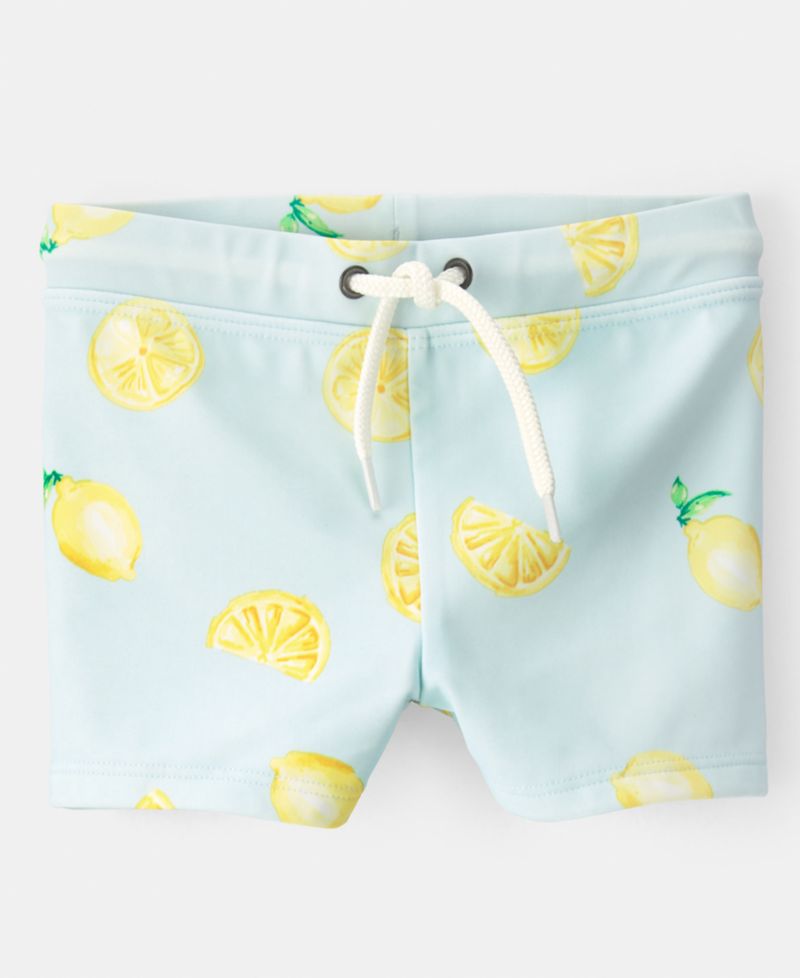 Baby Boys' Lemon Rashguard and Swim bottoms, 2-Piece Set