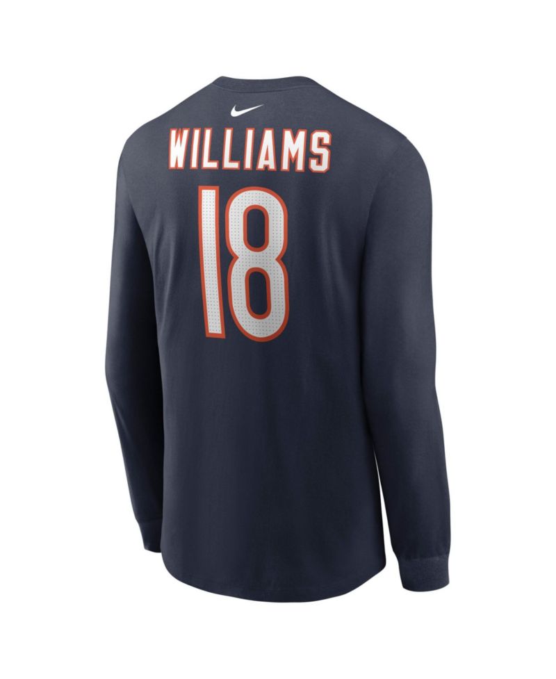 Men's Caleb Williams Chicago Bears Name & Number Long-Sleeve T-Shirt