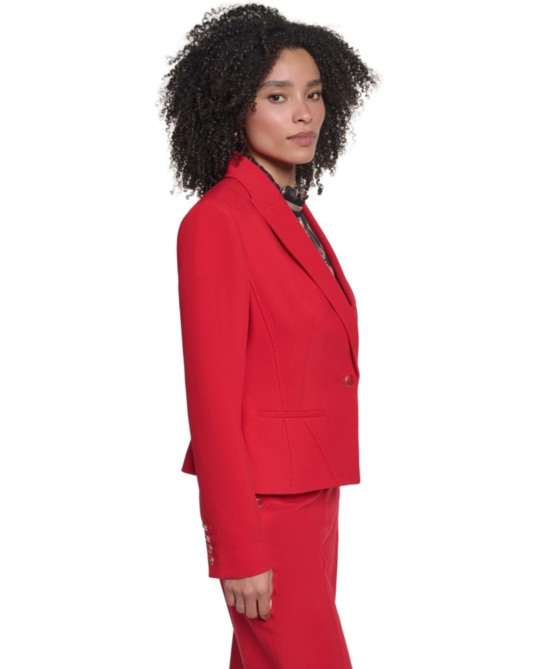 Women's KL186 Cropped Shoulder-Padded Blazer