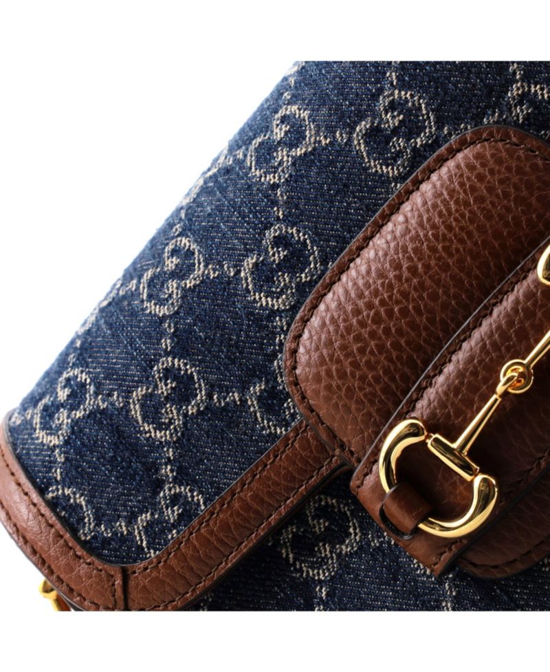 Mini Horsebit 1955 Shoulder Bag GG Denim