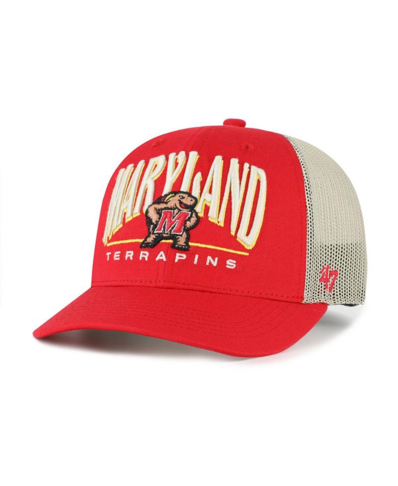 Men's Red Maryland Terrapins Arid Adjustable Trucker Hat