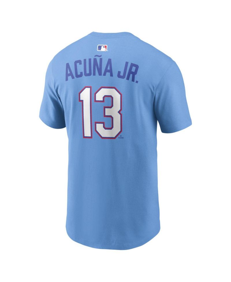 Men's Ronald Acu&ntilde;a Jr. Powder Blue Atlanta Braves 2026 City Connect Name & Number T-Shirt