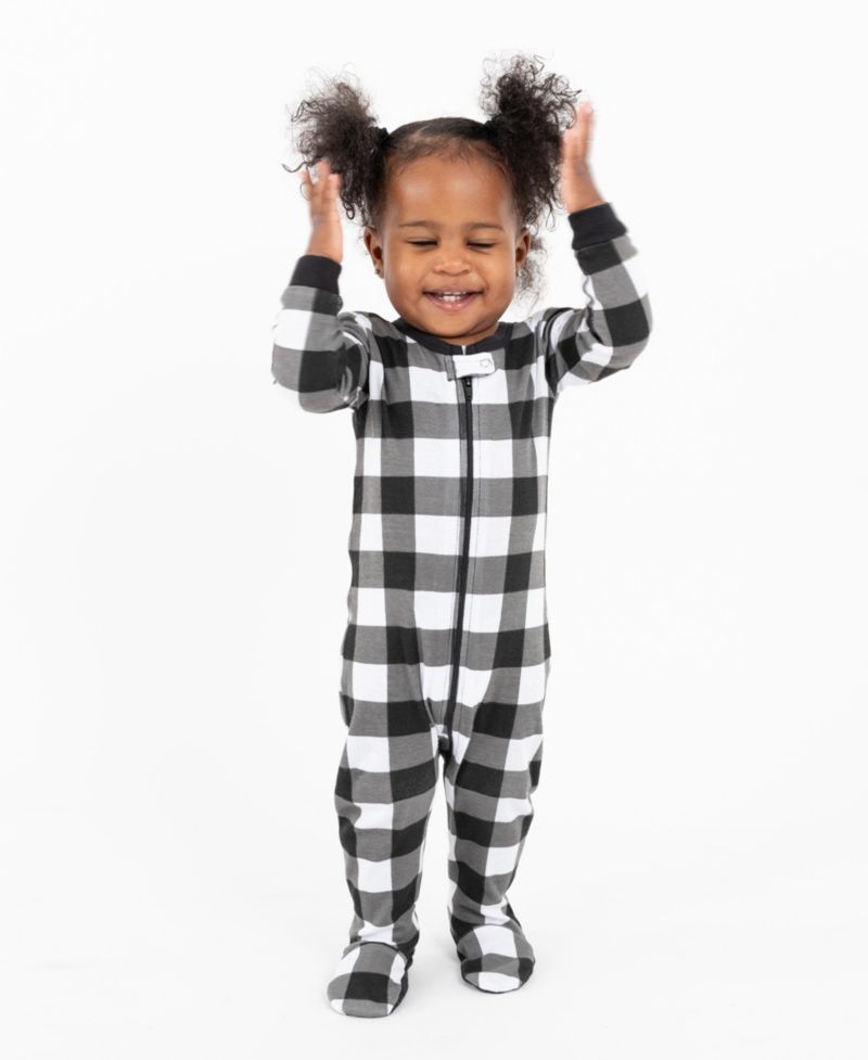 Toddler Footed Cotton Plaid Holiday Pajamas