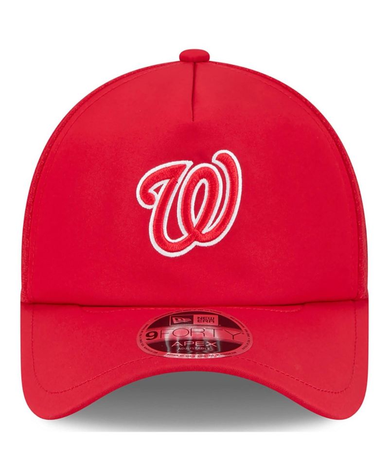 Men's Red Washington Nationals 2026 Batting Practice Alternate Apex 9FORTY Adjustable Hat