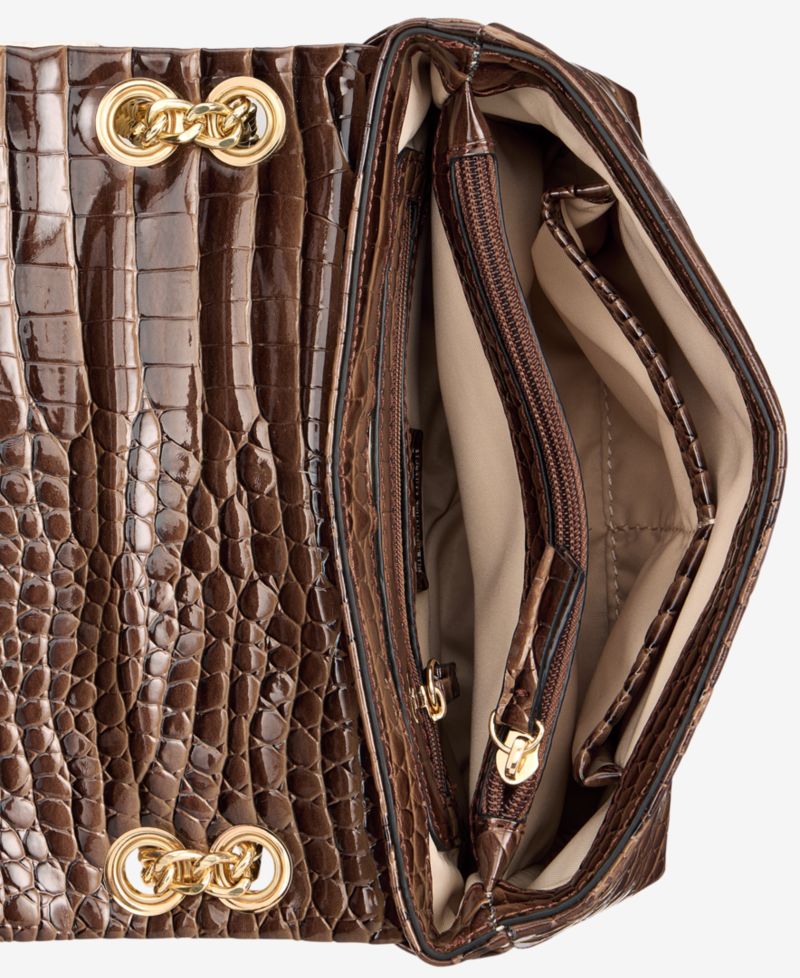 Mini Ajae Croc-Embossed Shoulder Bag