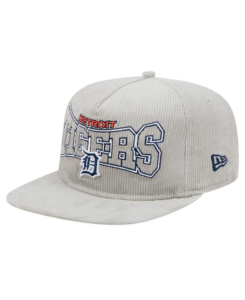 Men's Gray Detroit Tigers Corduroy Golfer Snapback Hat