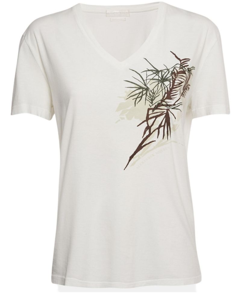 Women's Embroidered Jersey V-Neck T-Shirt
