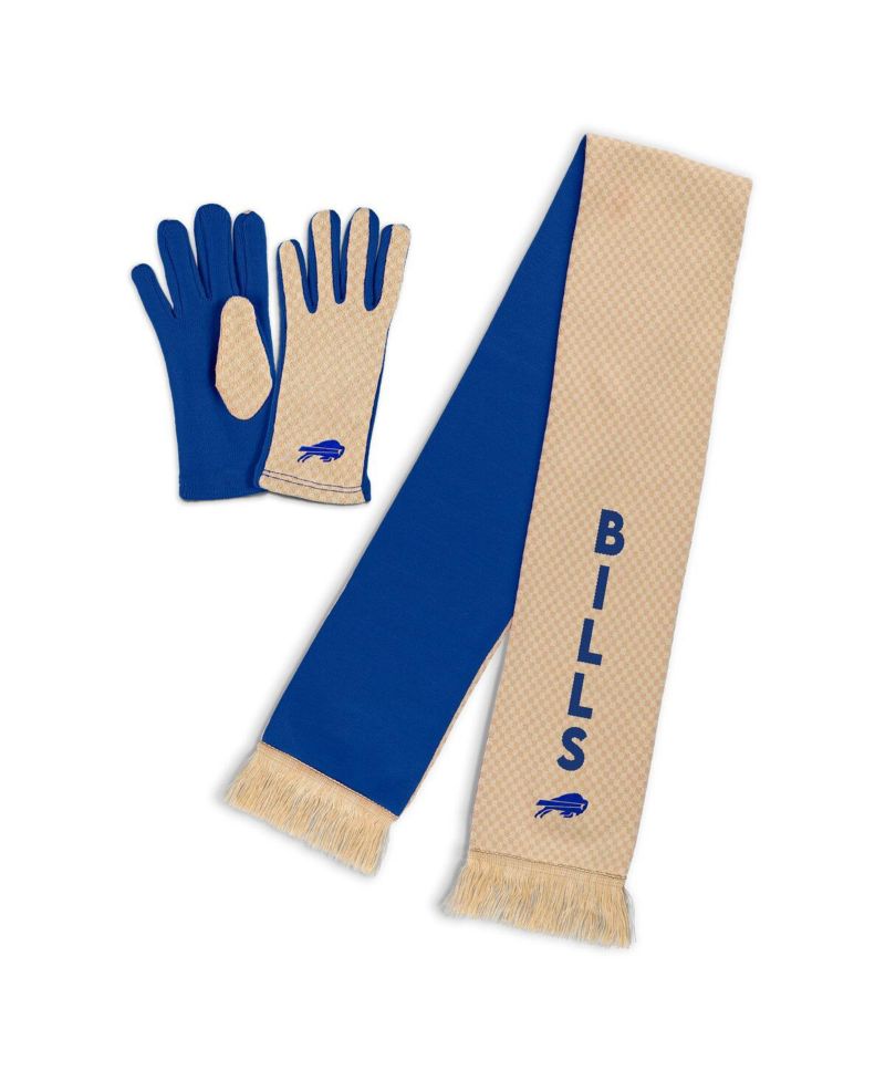 Women's Buffalo Bills Tonal Microcheck Scarf Glove Set