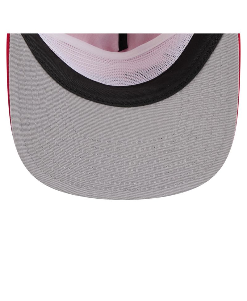 Men's Red Washington Nationals Retro Satin Script Golfer Adjustable Hat