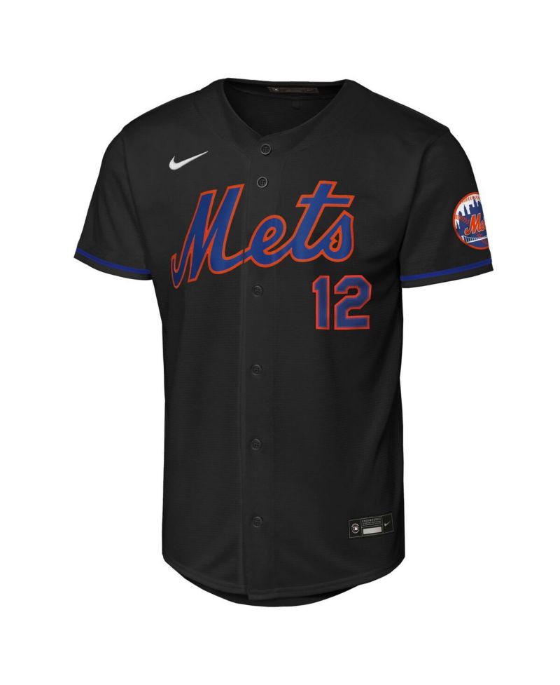 Big Boys and Girls Francisco Lindor Black New York Mets Alternate Stadium Player Jersey