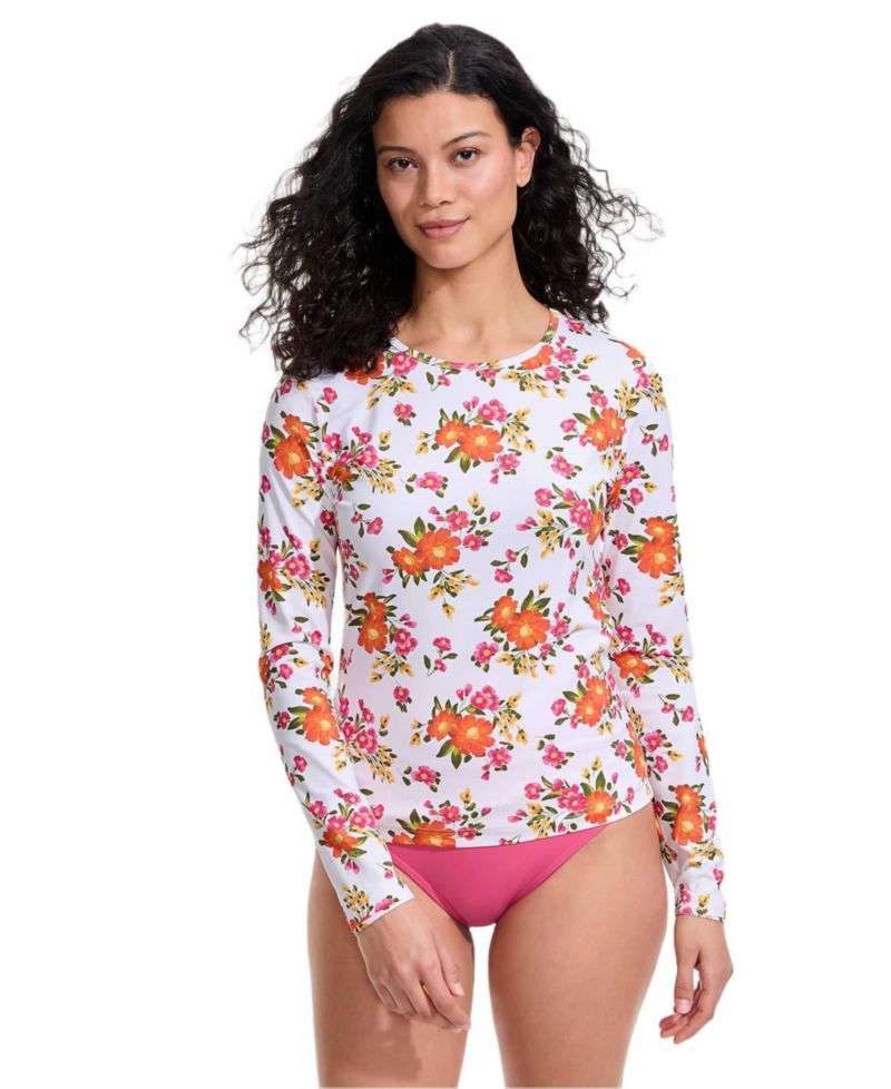 Women's SunShade UPF 50 Long Sleeve Rash Guard Swim Tee