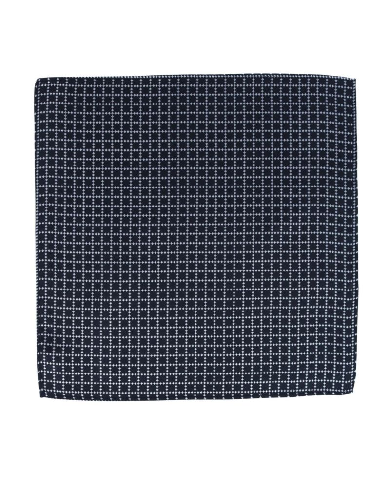 Men's Rowan Geometric Pattern Silk Necktie and Pocket Square Bundle