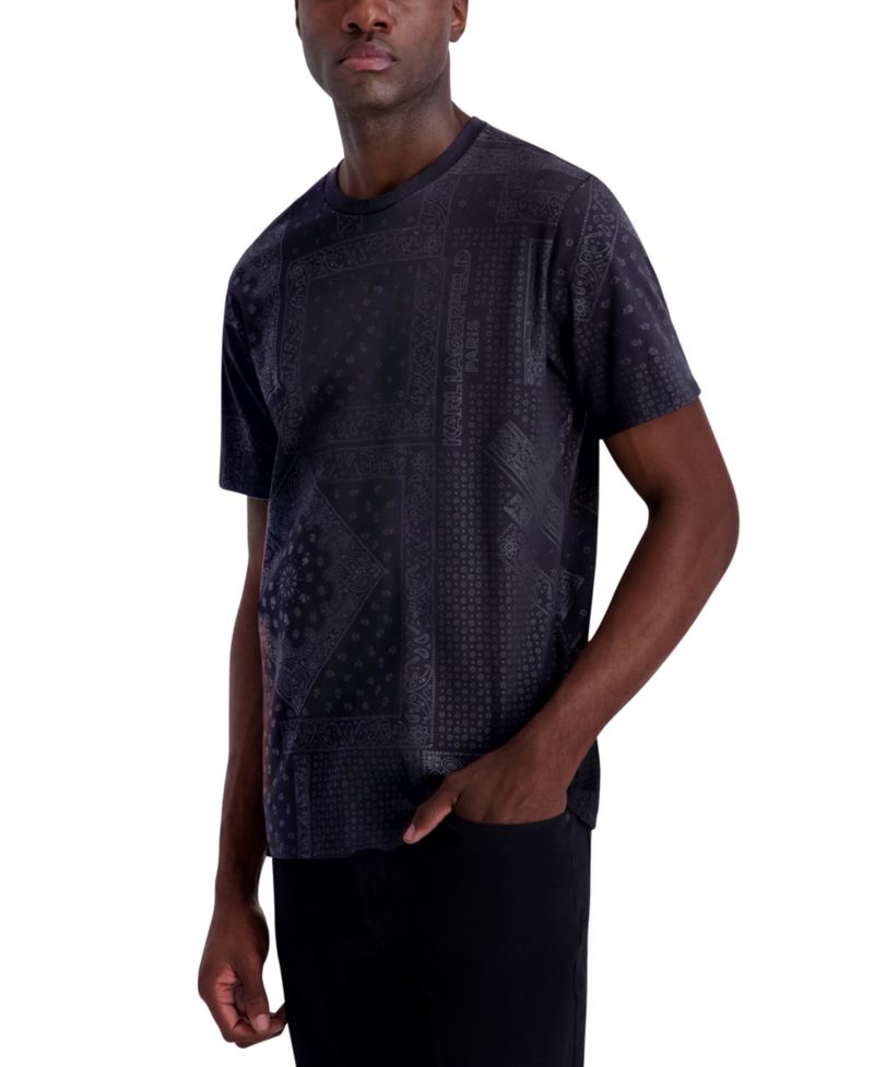 Men's Short-Sleeve Bandana Print T-Shirt