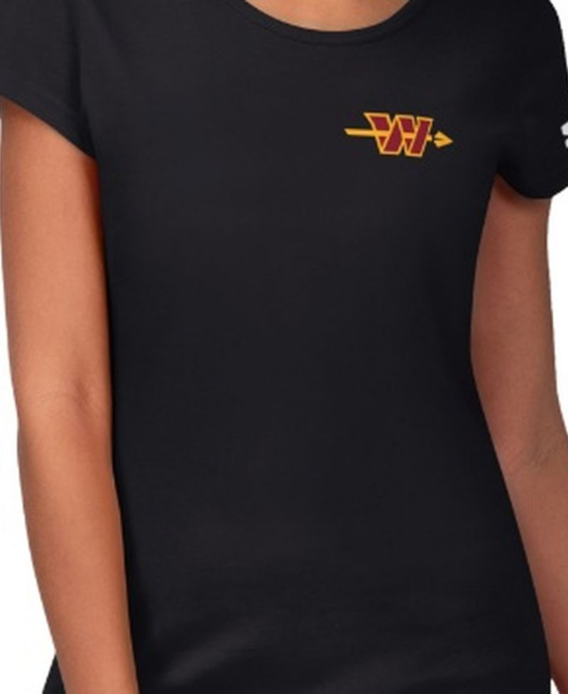 Women's Black Washington Commanders Endzone T-Shirt